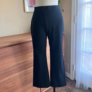 Black flare stretchy trouser basic pants